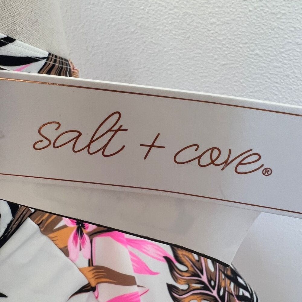 Salt + Cove Tropic Time V-Wire Tankini Top Tropical Print XL - Picture 6 of 14